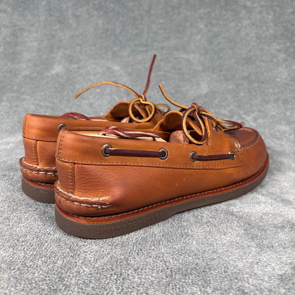 Sperry Gold Cup Authentic Original Boat Shoes Tan Leather Mens 8.5 W STS12428 - Picture 6 of 14